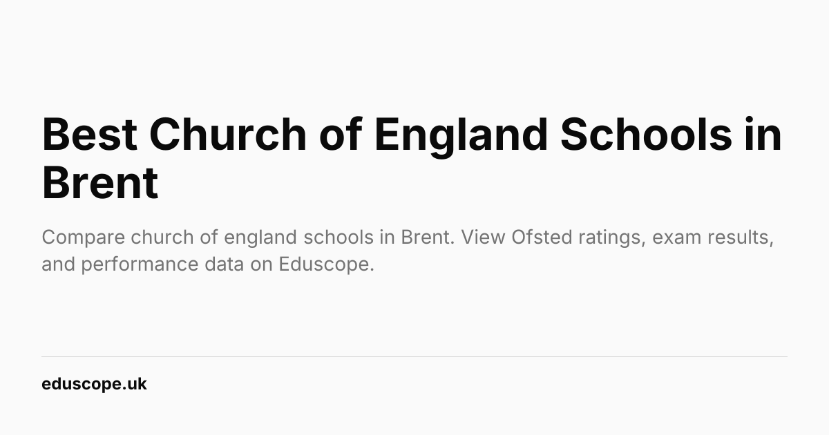 Best Church of England Schools in Brent (2026) | Eduscope
