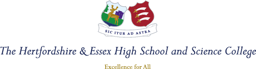 The Hertfordshire & Essex High School and Science College logo