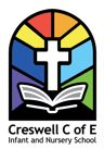Creswell CofE Controlled Infant and Nursery logo