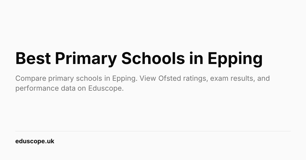 Best Primary Schools in Epping (2026) | Eduscope