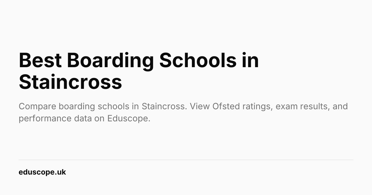 Best Boarding Schools in Staincross (2026) | Eduscope