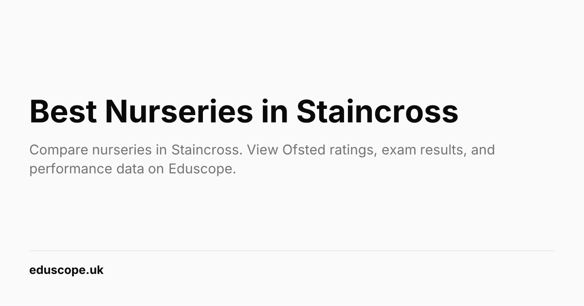 Best Nurseries in Staincross (2026) | Eduscope